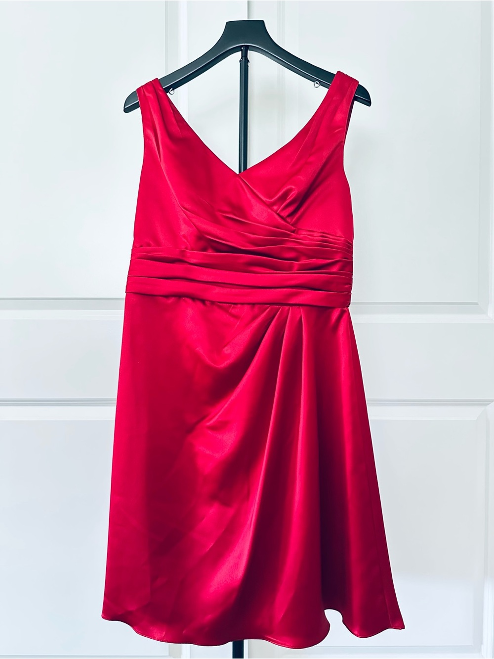 Women’s David’s Bridal Elegant Red Bridesmaid Dress Size 12